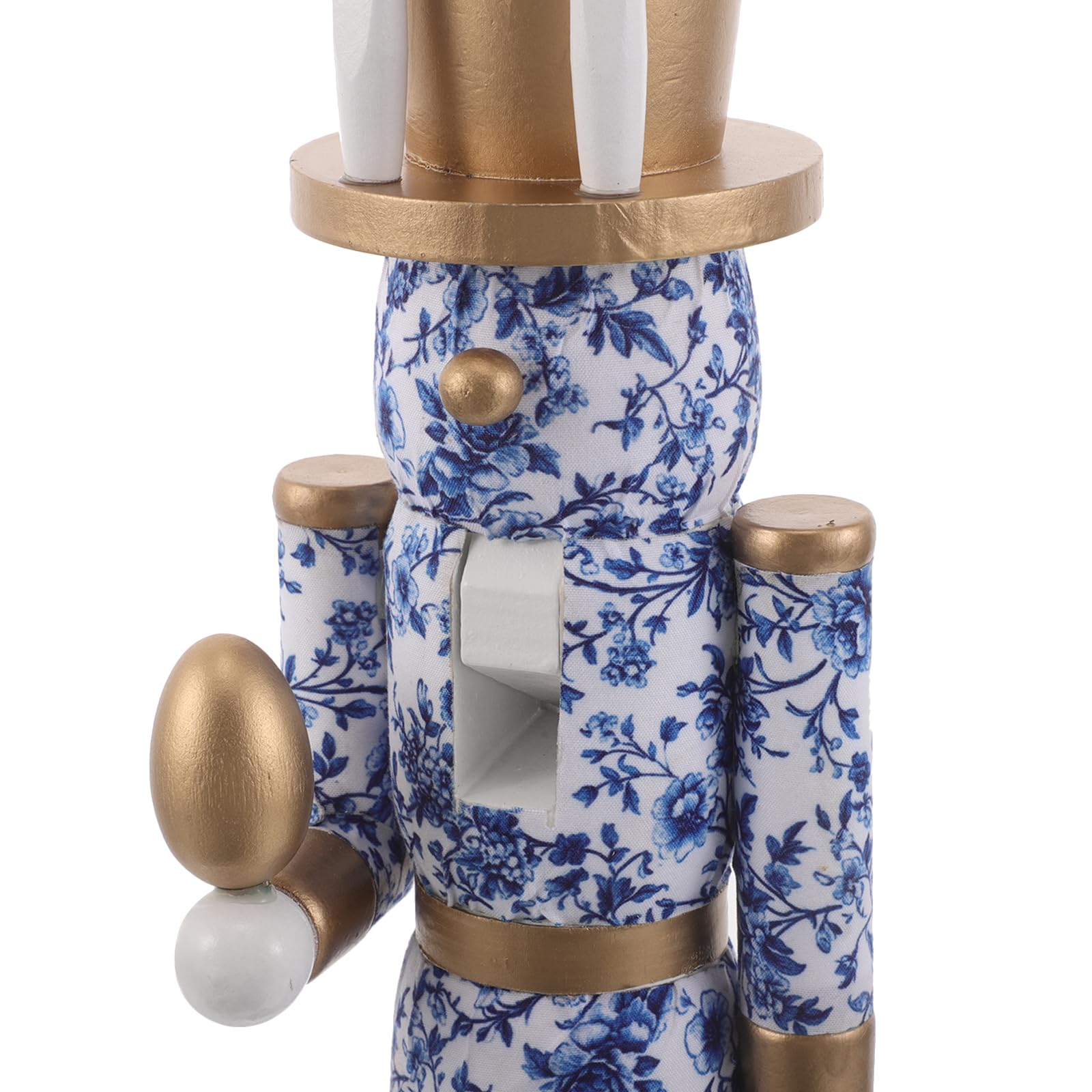 MAGICLULU Osterhasen Nussknacker Frühlingsdeko Hasenfigur als Ostertisch Mittelstück Handbemalte Osterdekoration Nussknacker Sammlerfigur für Saison und Alltag
