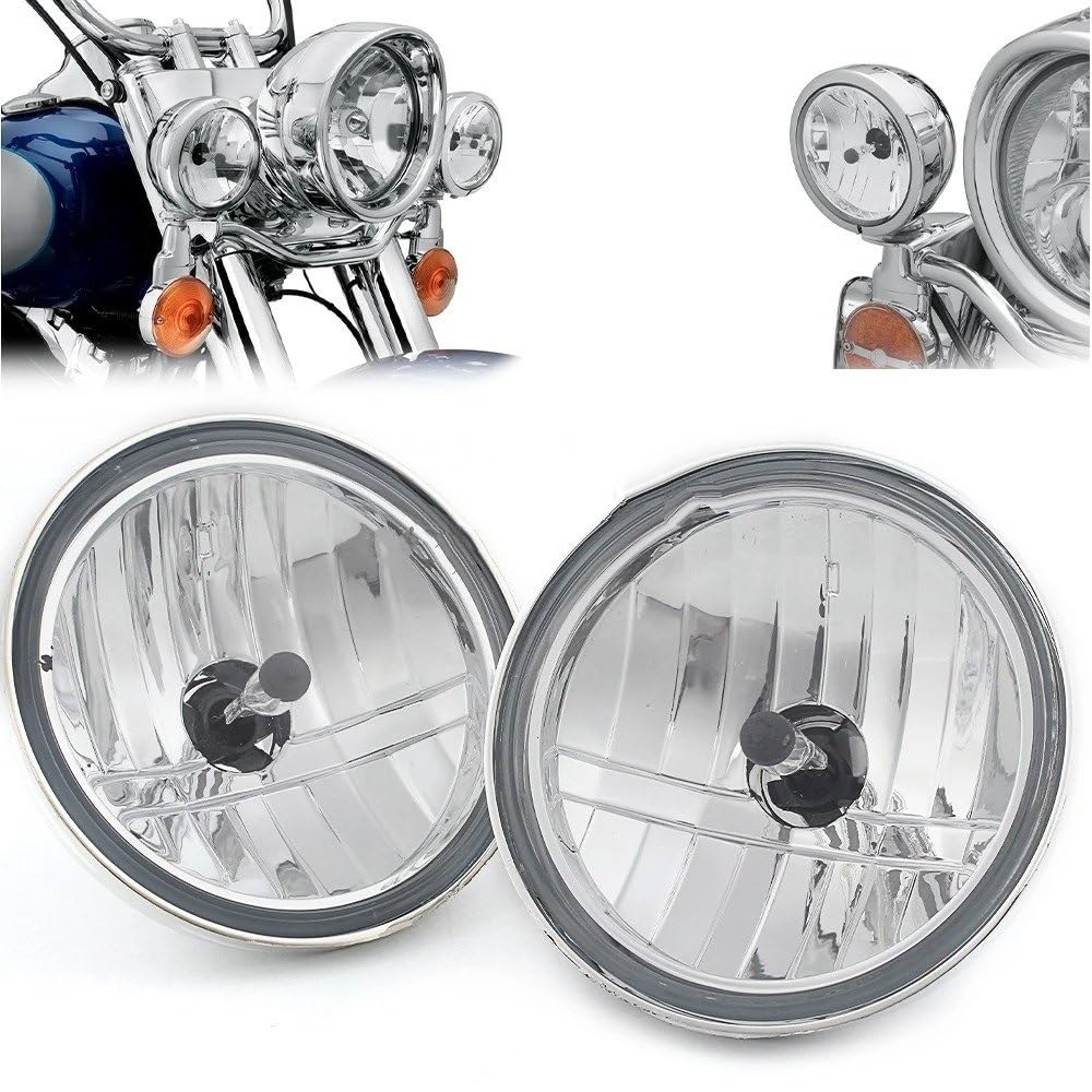 Fanale Anteriore Fari Moto Faro Anteriore Guida Fendinebbia Lampadina Alogena Per Touring Per Strada Per King Per Electra Per Street Per Glide Per Chopper Accessori Moto