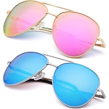 EYEGUARD 2 Pack Bifocal Reading Sunglasses for Women and Men UV400 Protection Classic Aviator Sun Readers 3.50