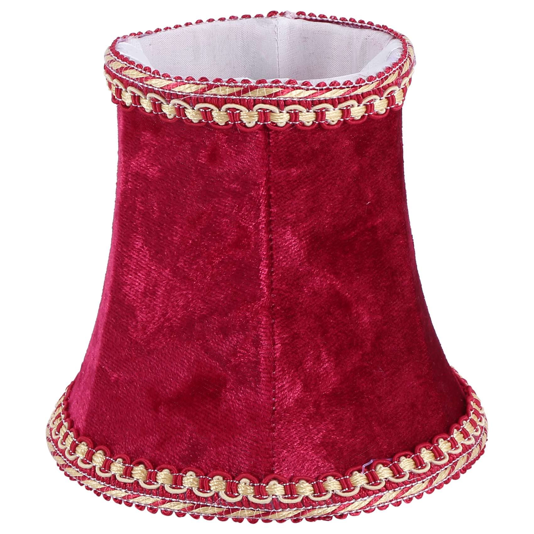 detee Fabric Clip On Lamp Shade, E14 Handmade Lampshade for Modern European Style Wall Sconce Lamp, Crystal Lamp, Candle Lamp, Table Lamp with Blue Flannel Decor