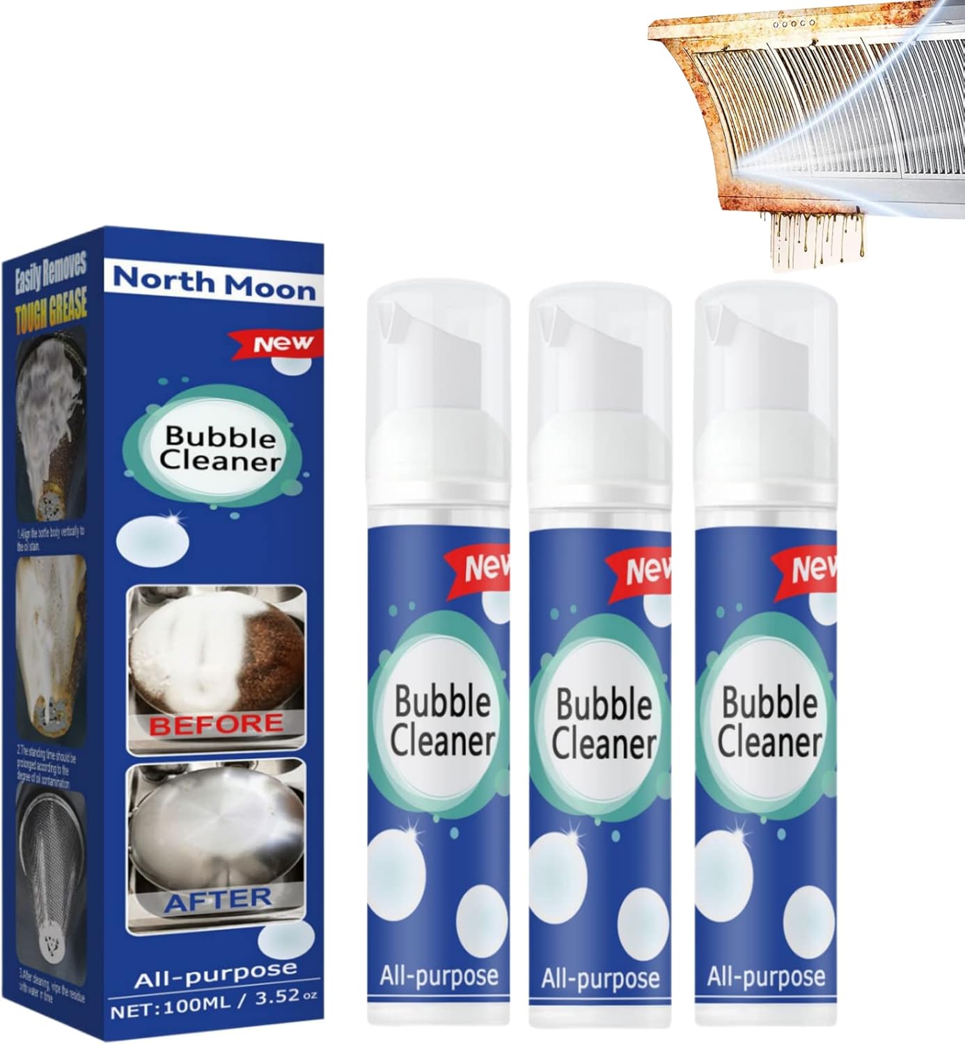EDSN Bubble Cleaner Foam, Foaming Heavy Oil Stain Cleaner