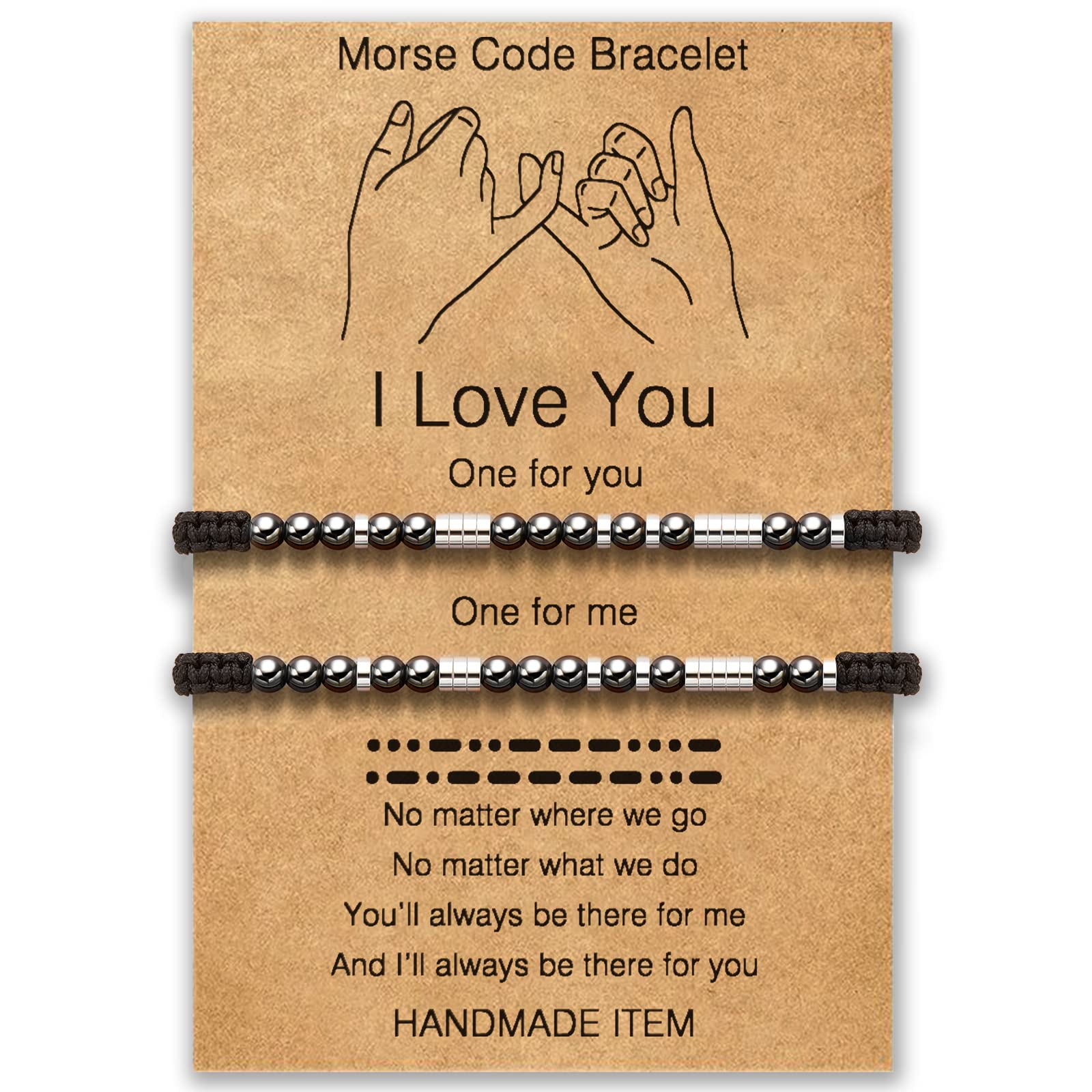 Desimtioncouples Bracelets I Love You Morse Code Matching