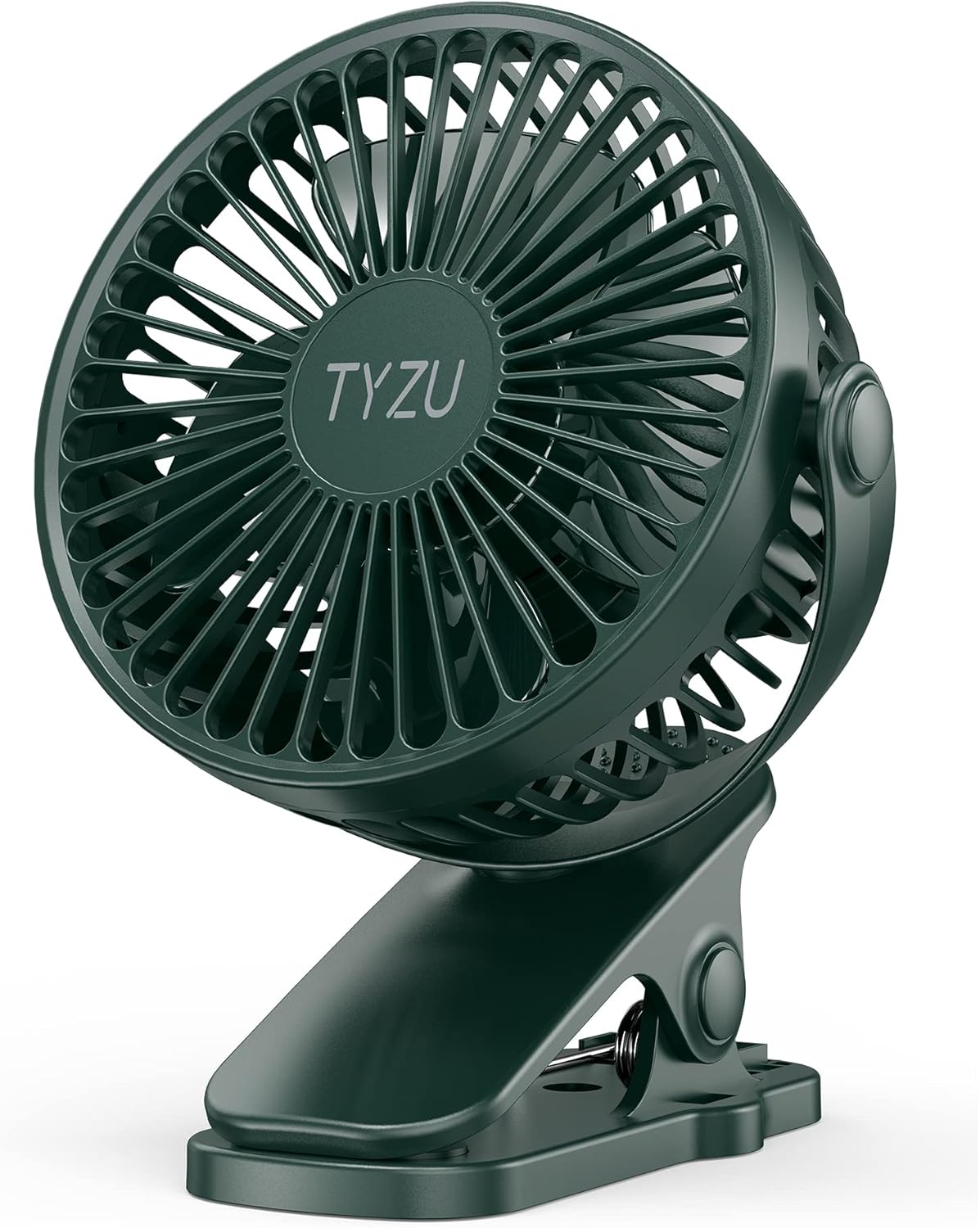 TYZU 5 Inch Clip on Fan, 3Speed Desk Fan, 2500mAh Battery Operated