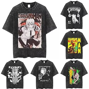 Amazon.co.jp: チェンソーマン Tシャツ 半袖 デニムTシャツ