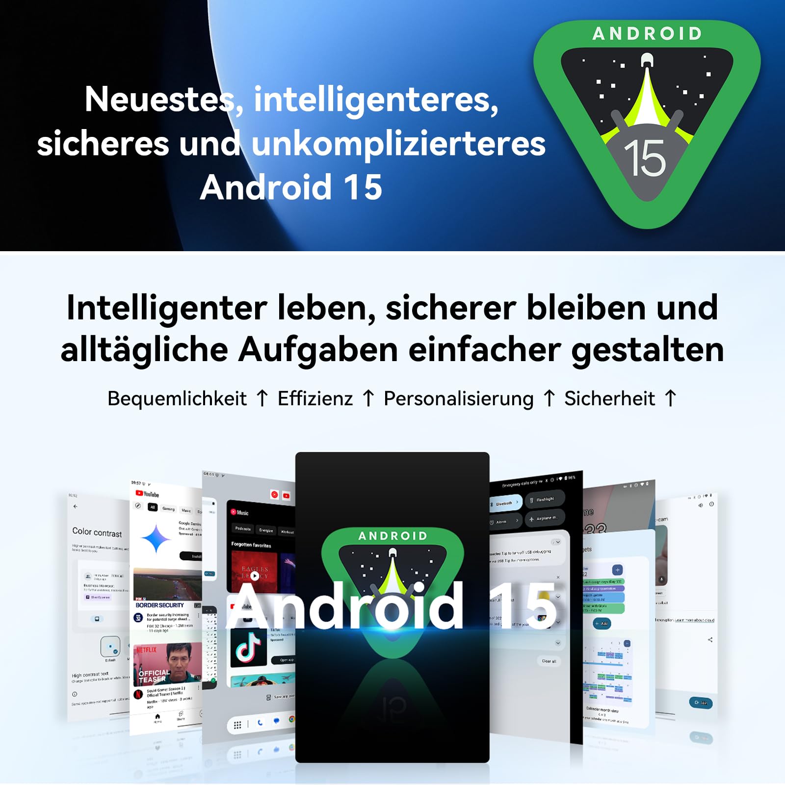 Blackview Mega2 tablet z systemem Android 15, 12", 36 GB pamięci RAM, 256 GB ROM, tablet 2K FHD do gier z klawiaturą i rysikiem, zestaw słuchawkowy, 4G LTE + 5G WiFi, 9000 mAh, WideVine L1, podwójny
