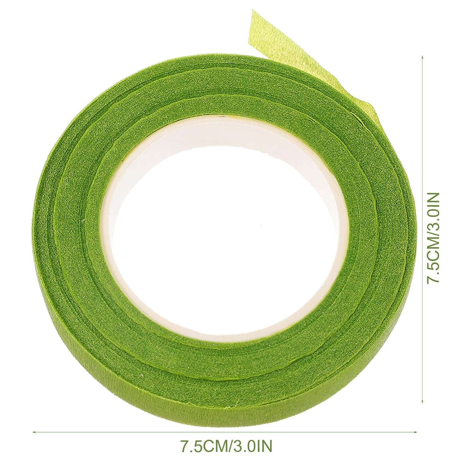 Unomor 12 Rolls Floral Tape Wrap Tape for Bouquet Stem Arrangement Grass Green 12mm X 30 Yards Florist Stem Wrapping Tool for Floral Arranging and Crafting