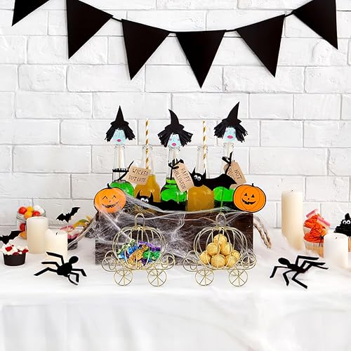 Miniatura 7 de 6 cajas de caramelos de calabaza de Halloween, cajas de dulces para fiesta de Halloween, suministros de centro de mesa de boda