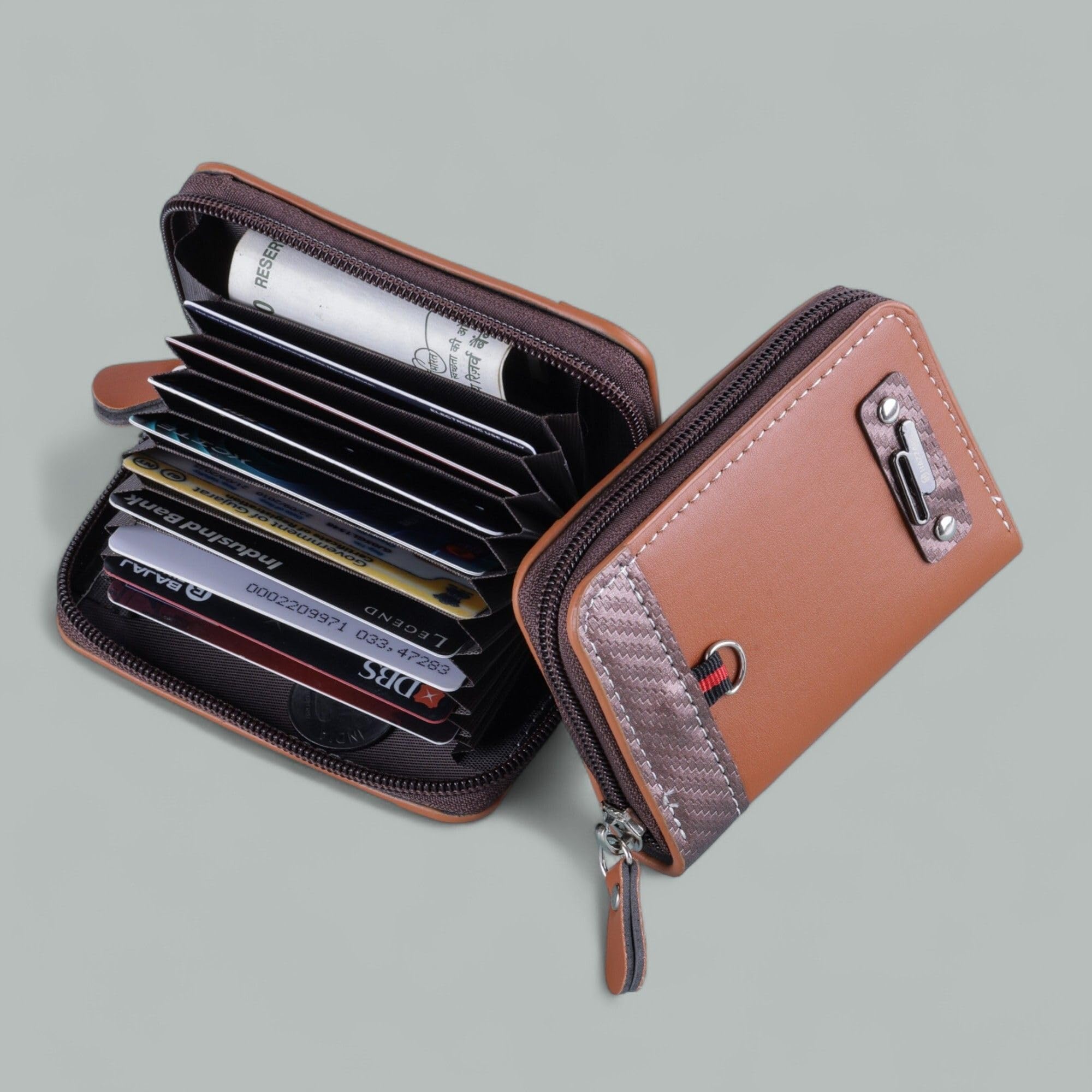 Slim Skinny Fit Card Wallet for Men and Women (Hazzard Brown Card AV)-picture-26