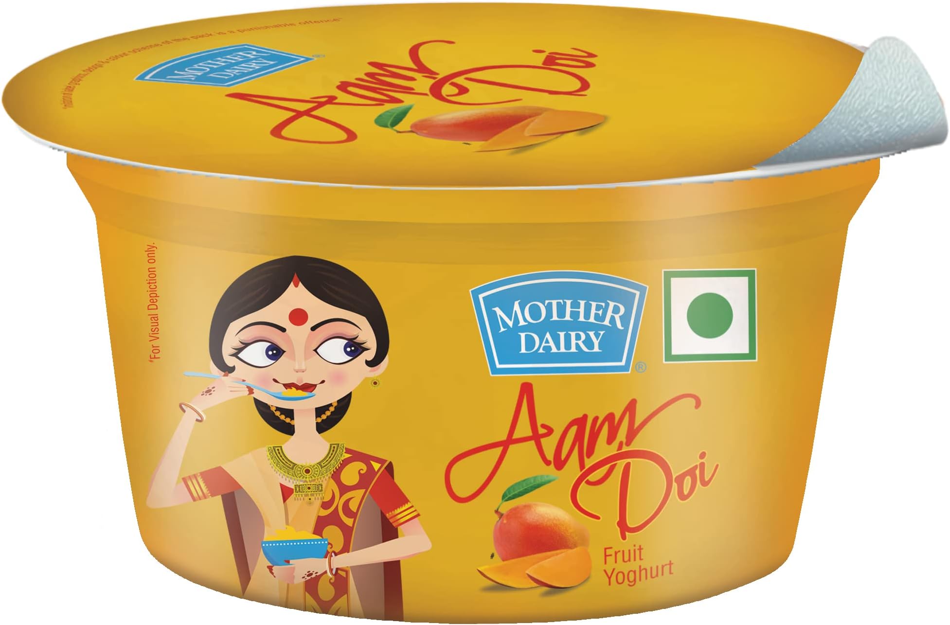 Mother Dairy Fruit Yoghurt Aam Doi, 80 g Cup