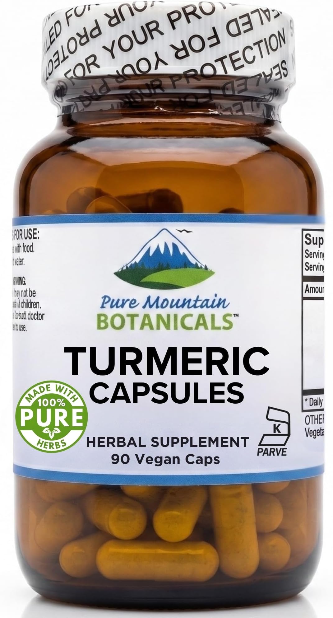 Turmeric Curcumin with Black Pepper - 450mg - 95% Curcuminoids - 5mg Piperine - 60 Vegan Kosher Capsules - Turmeric Supplement