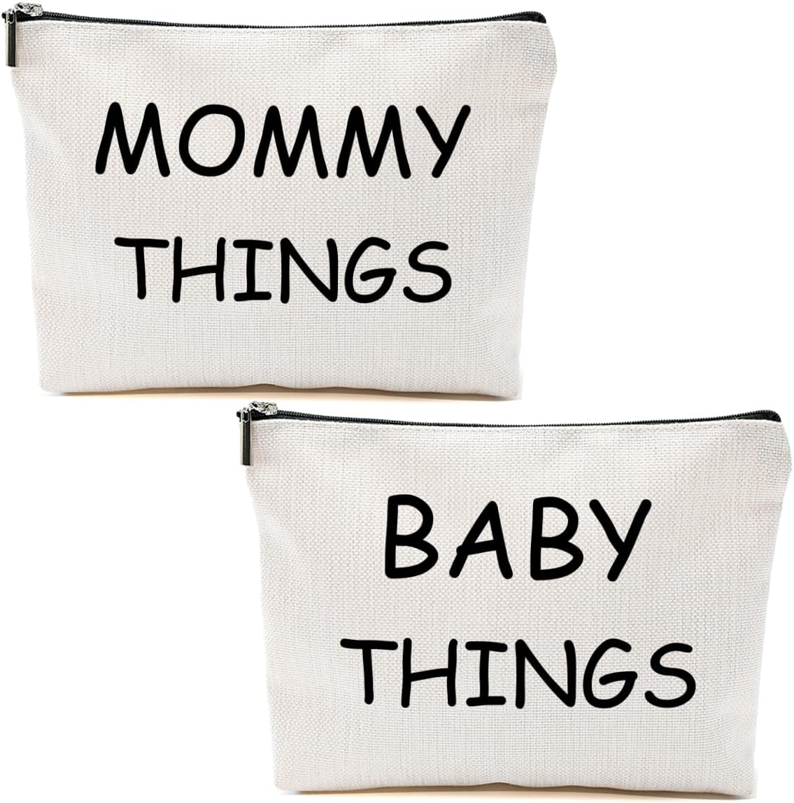 2PCS Mommy and Baby Makeup Bag Travel Organizer for Mom and Baby Essentials