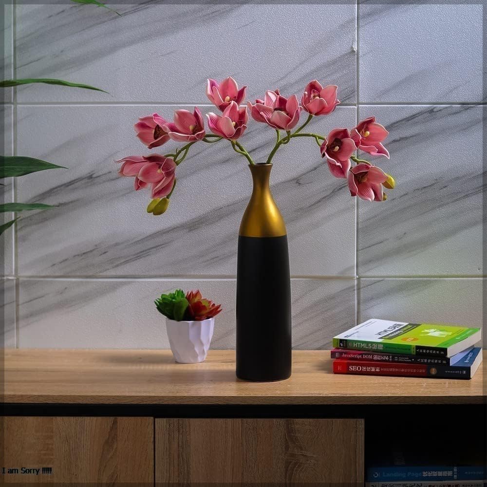 Yatai2pcs Artificial Orchid Flower, 70cm Lifelike Silk Phalaenopsis Faux Flowers with Vibrant Blooms, Long-Lasting, Maintenance-Free Fake Flowers Arrangement for Home Office Room & Event Decor, Purpl