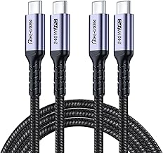 2 m USB 4 Cable 2 Packs, SUMPK 240 W USB C to USB C Cable, High Speed 40 Gbps Data, 8K 60Hz, 5K 60Hz, 4K 144Hz Monitor Display PD Cable Compatible with Thunderbolt 4/3, iPhone 15Pro/15ProMax, M