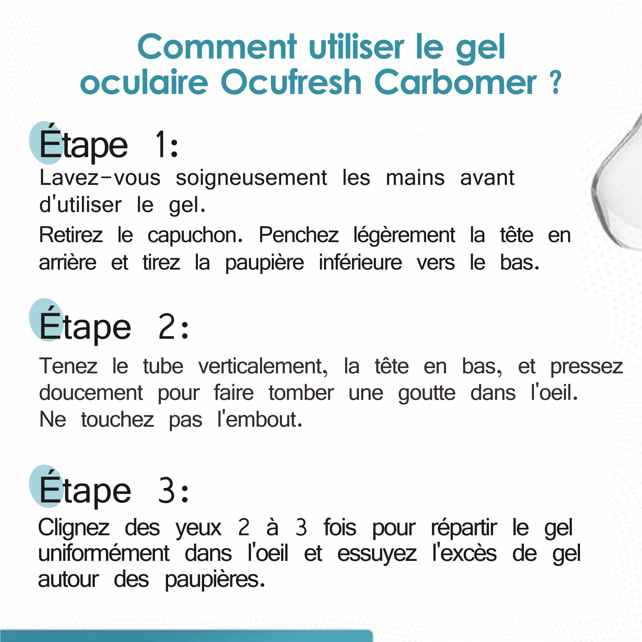 OCUFRESH CARBOMER 0,2% Gel Lubrifiant pour les Yeux | Gouttes de Gel Oculaire pour les Yeux Fatigués et Secs | Soulagement Nocturne