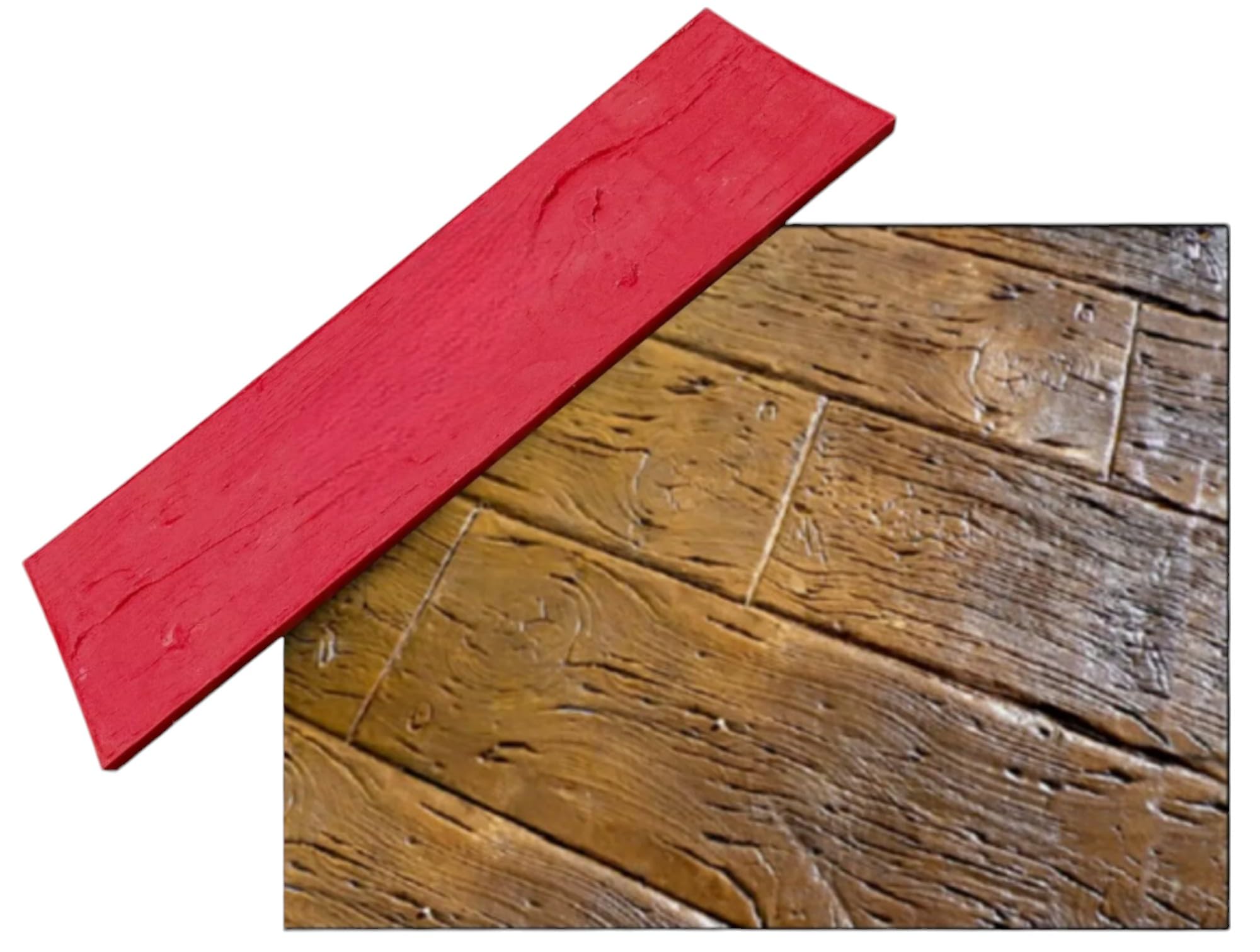 Molde para yeso impreso imitación piedra, pared impresa cemento impreso, modelo "Antique Wood 2" de 90 x 25 cm aprox., para moldes de suelo y moldes para piedra