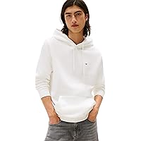 Tommy Jeans Uomo Felpa Regular Fit Flag Fleece con Cappuccio