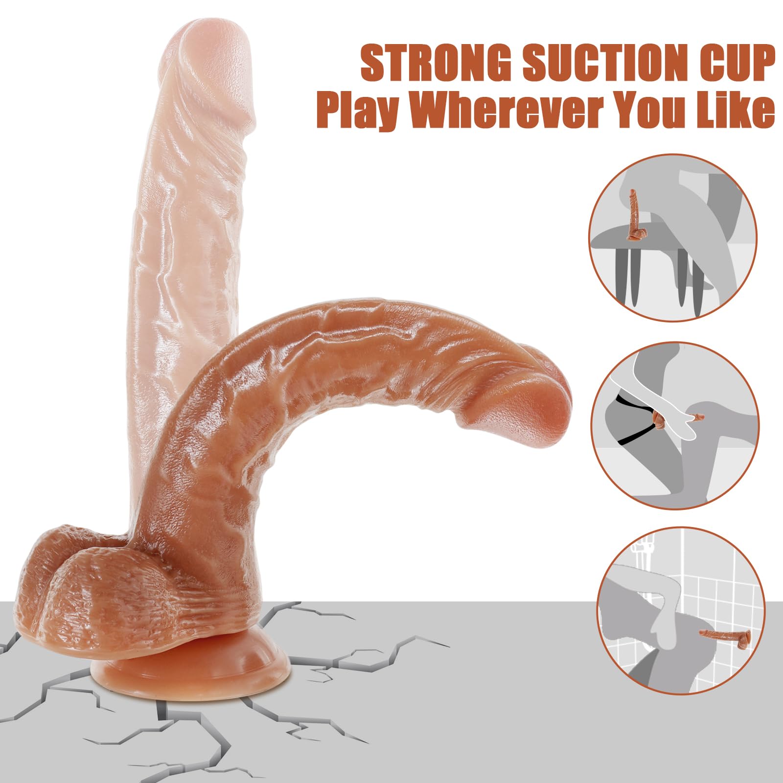 Strap-On Dildo vibrante realistici con vibratore a proiettile, stimolatori del punto G indossabile Massaggiatore della vagina, masturbatori femminile Giocattoli del sesso per donne coppia lesbica