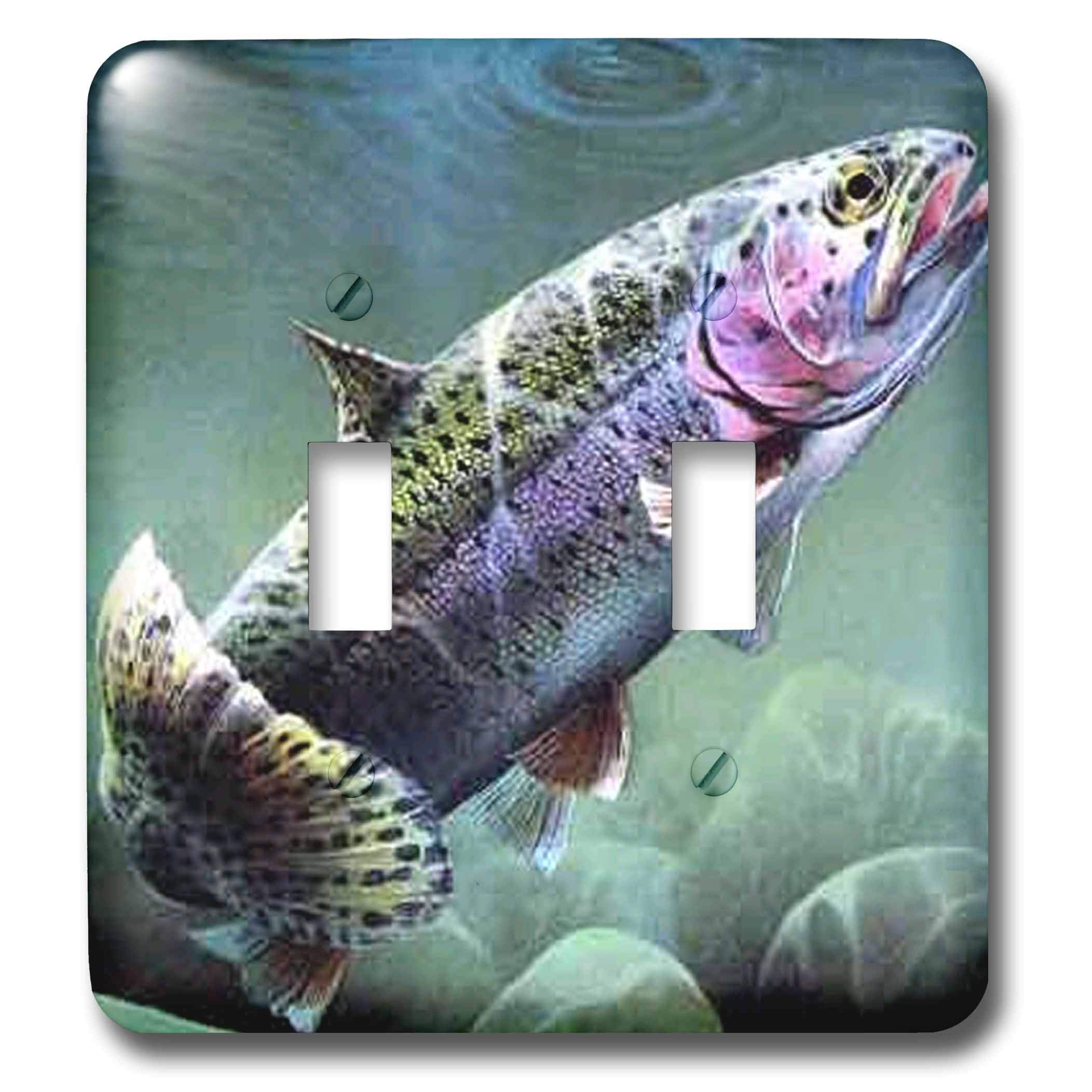 Interruptor de doble palanca con estampado Rainbow Trout resistente al desgaste diario