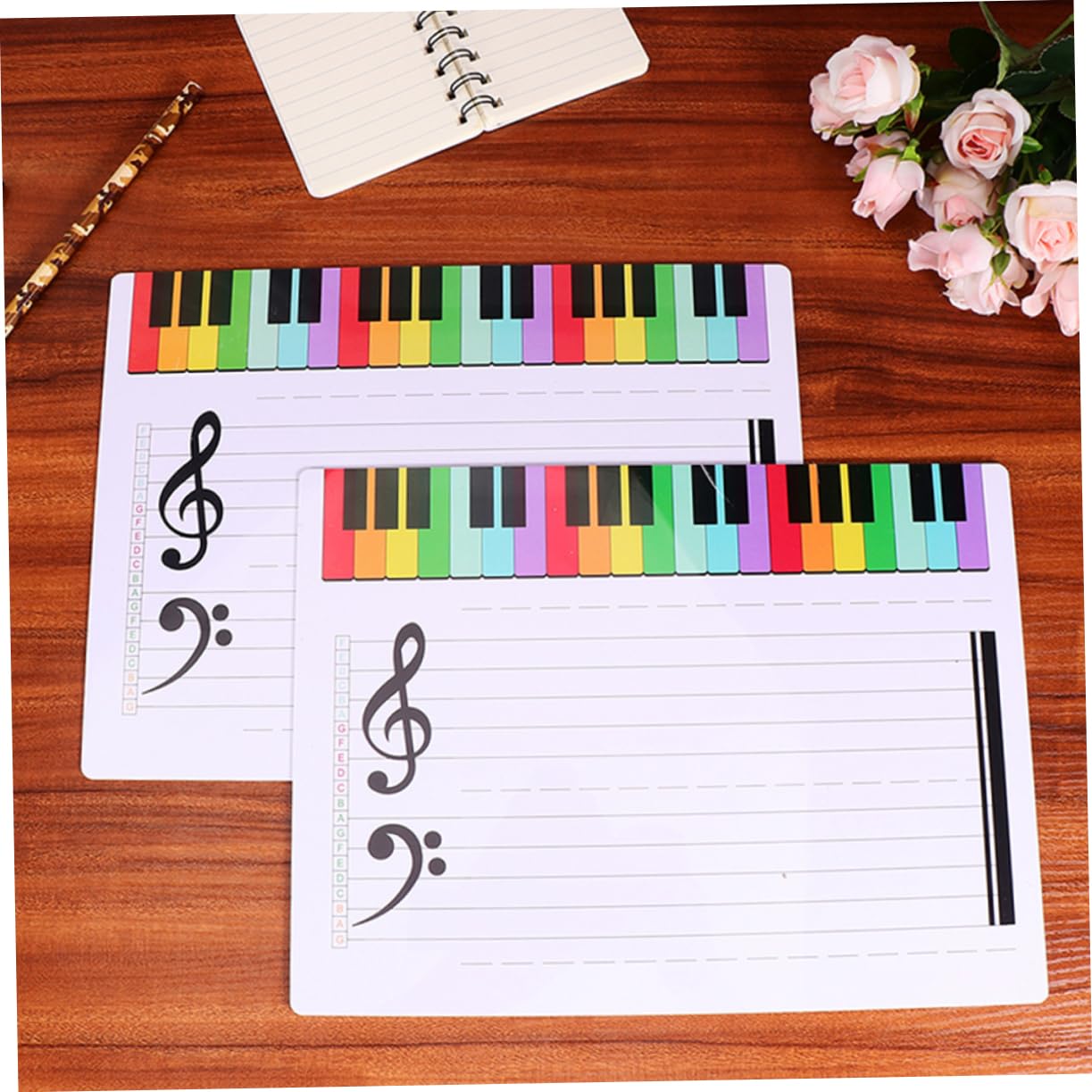 STOBOK 10stücke Erasierbares Musikunterricht Whiteboard Wiederverwendbare Notenlinien Tafel Für Effektives Musizieren Und Lehren Schule Und Zuhause Praktisches Hilfsmittel Für