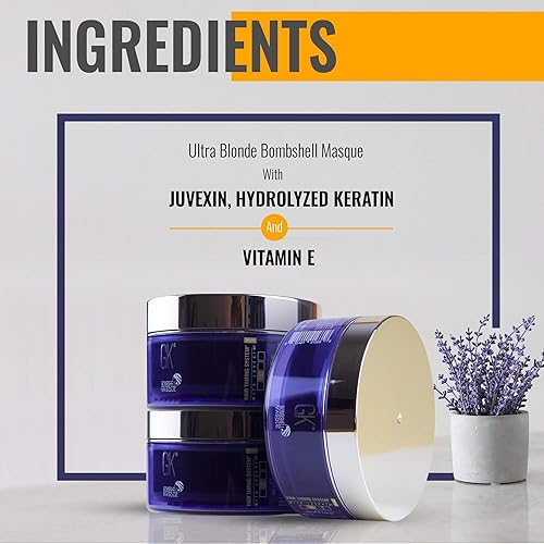 Miniatura 6 de GK HAIR Global Keratin Ultra Blonde Bombshell Masque 705 Fl Oz705oz Semi-permanente de larga duración tonificación del cabello Pigmentos de color