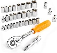 Vista 3 de DEKO PRO Juego de herramientas de 128 piezas, kit de herramientas manuales para el hogar, juego de herramientas de reparación automática, con caja