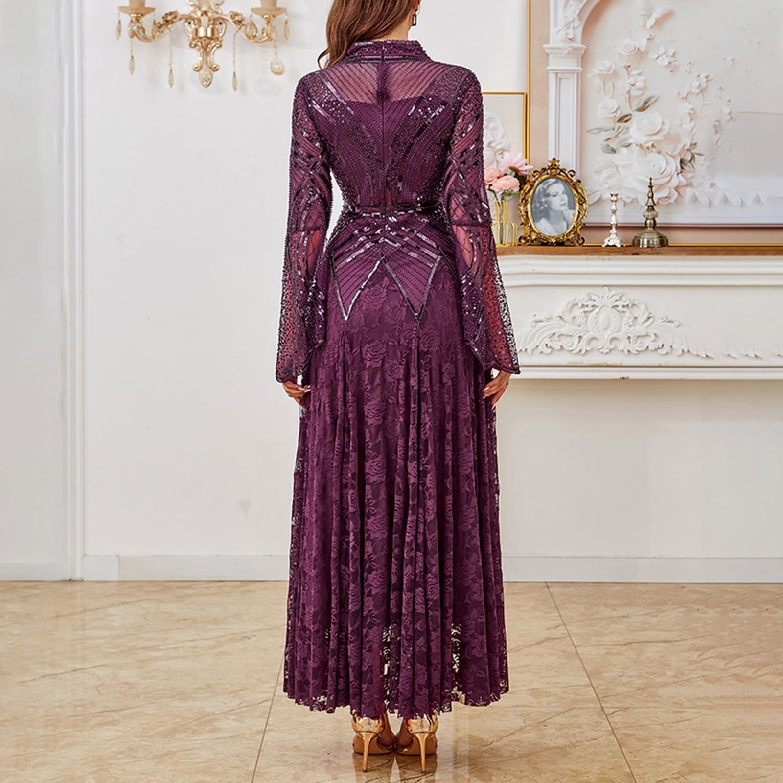 Vestidos Elegantes Mujer Vestido Fiesta Ropa Invierno Trajes Tallas Grandes Otoño Largos Manga Larga Boda De Primavera Nochevieja Elegante