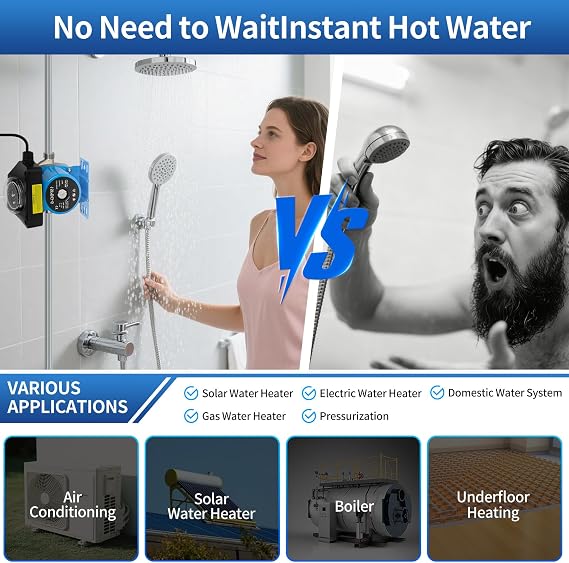 Hot Water Recirculating Pump Kit for Water Heaters