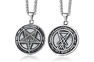 Men's Church of Satan Baphomet Pendant Stainless Steel Necklace