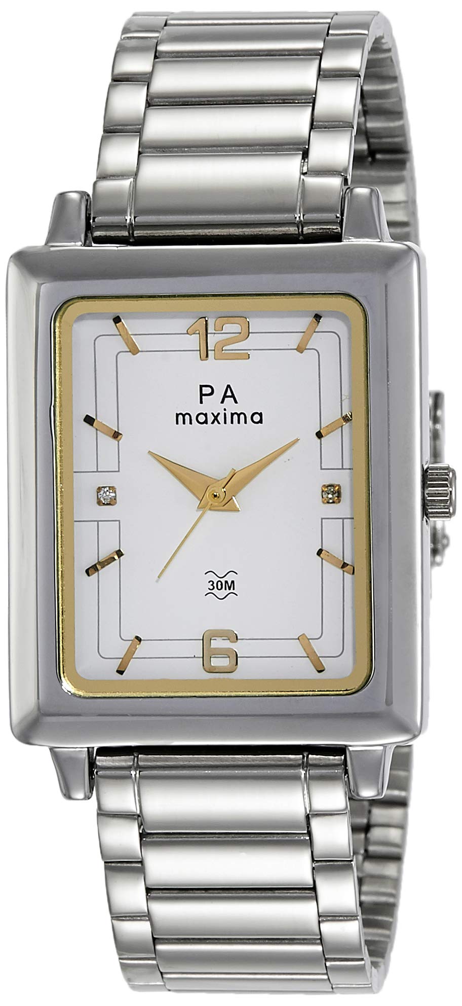 Maxima Stainless Steel Analog White Dial Men Watch - 40113Cmgi, Silver Band (B0777QCSBS) Amazon Price History, Amazon Price Tracker