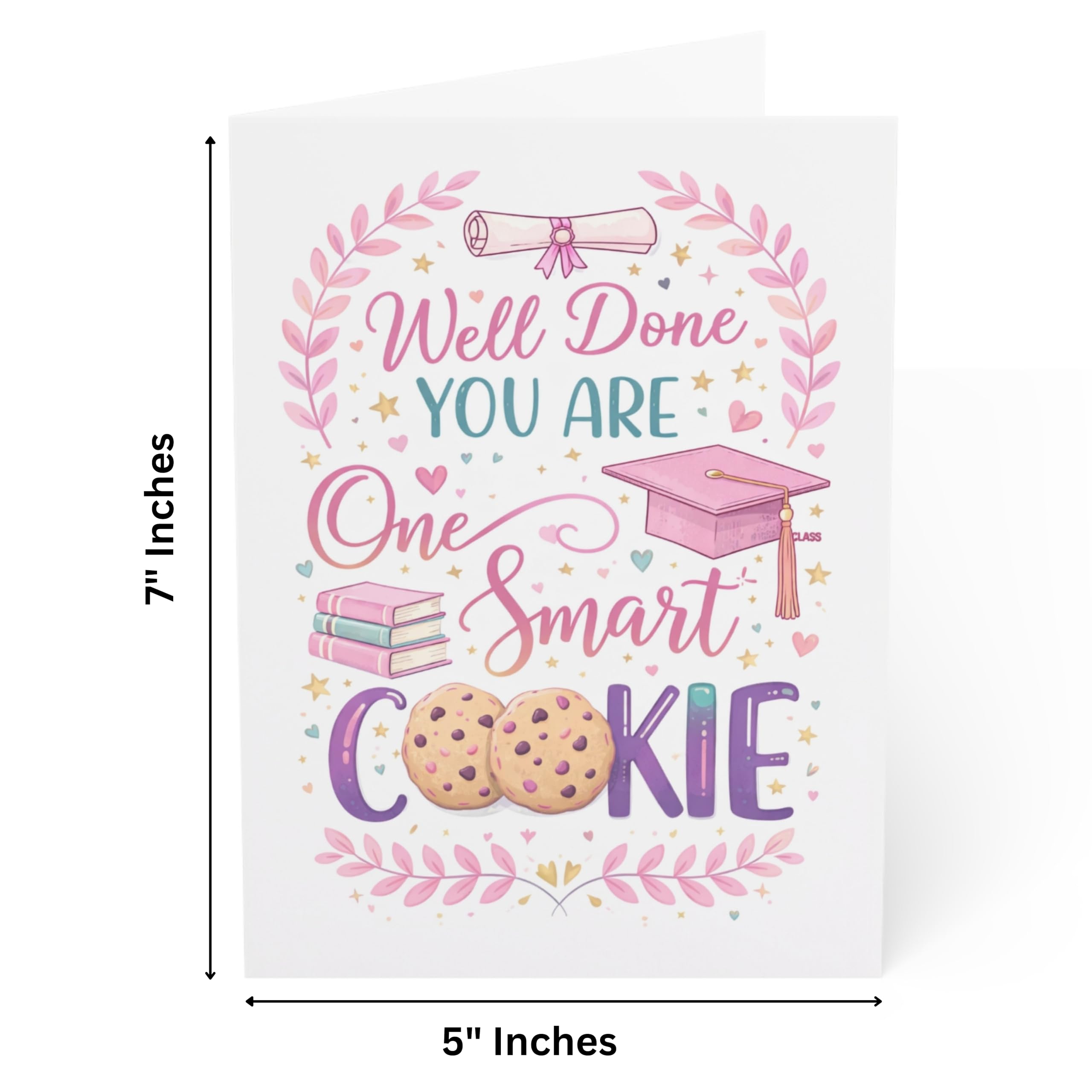 cute grad card You Are One Smart Cookie Graduation Card, Funny Graduation Congratulations for Graduate, Pun Congrats Card for High School, College Or University Grad, 5x7
