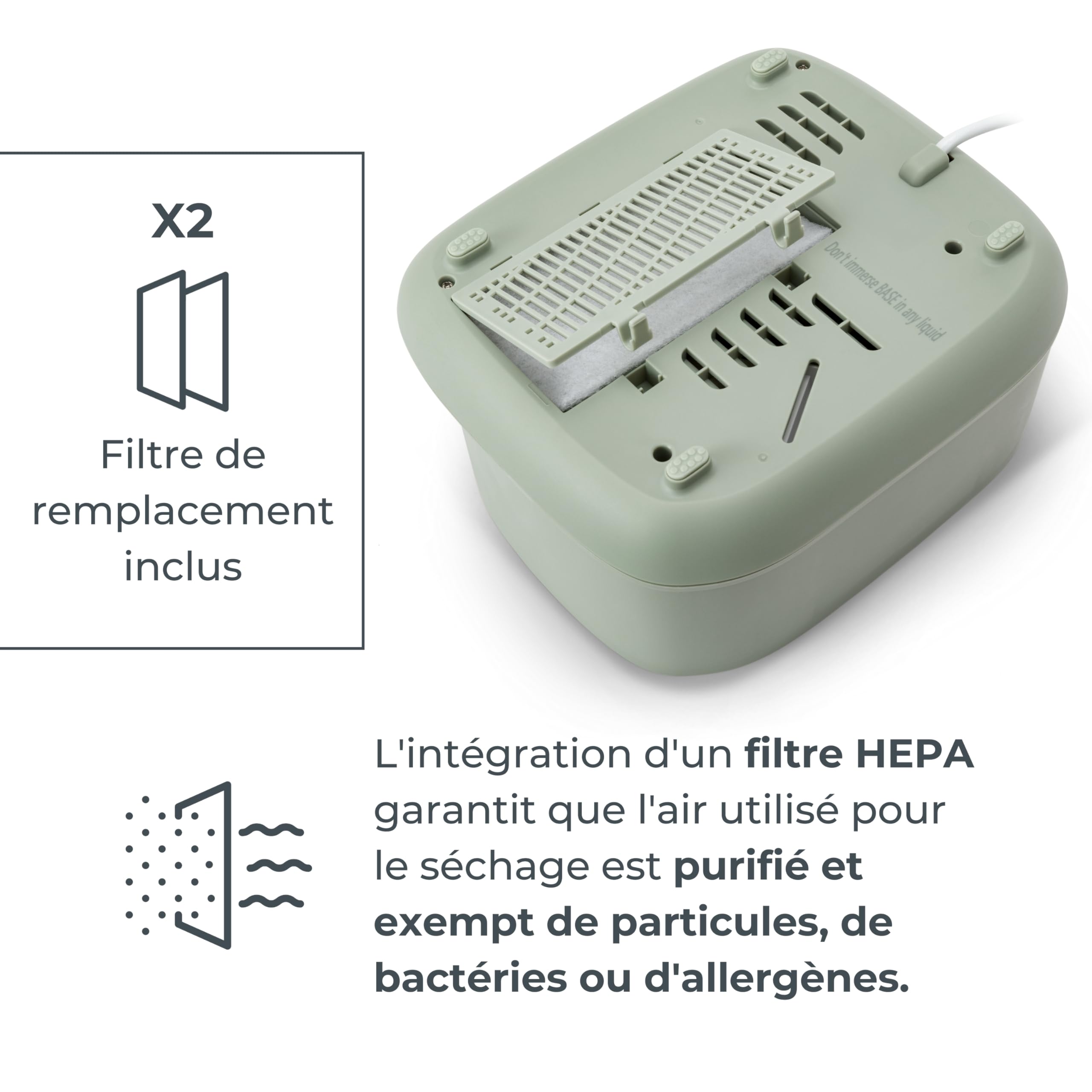 Nuvita 1088 SteriDry Stérilisateur et Séchoir 2-en-1 pour Biberons - Stérilisation à Vapeur 99,99%, Filtre HEPA pour un Séchage Purifié, Conservation Stérile pendant 72H, Grande Capacité, Minuterie
