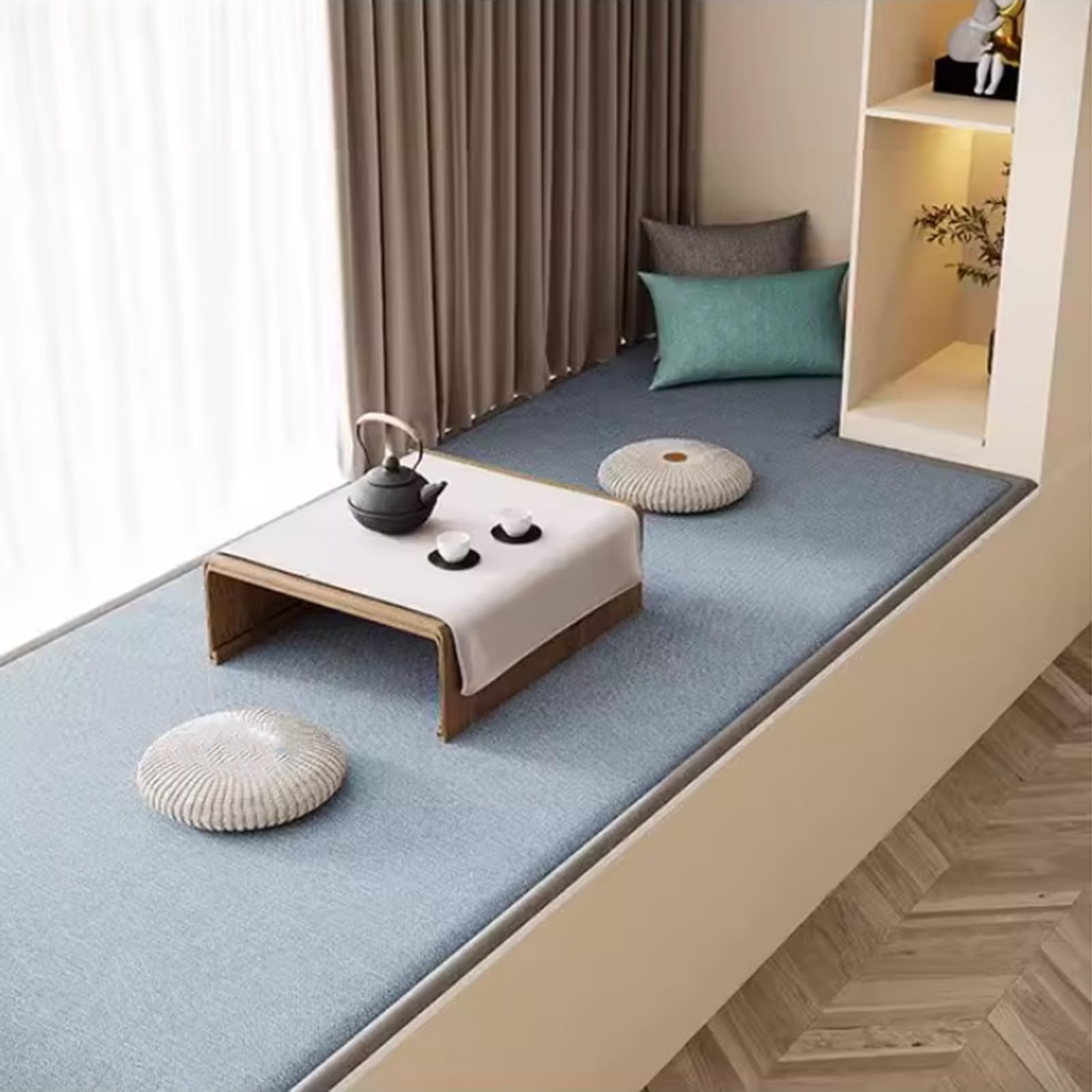GFLPSQIA Double Sided Window Sill Cushion Cover Pad, 10 15 20 25 30 Cm Width Window Sill Decor Capping Anti-Slip Pad, Bay Casement Countertop Protector Cover Pads(Thick 1.6cm,L W 200cm x 30cm)