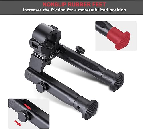 Vista 41 de Bípode de rifle, bípode ligero plegable universal para caza y tiro