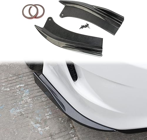 Protector divisor de parachoques trasero de automóvil para Dodge Charger 2015-2021 (fibra de carbono negra)