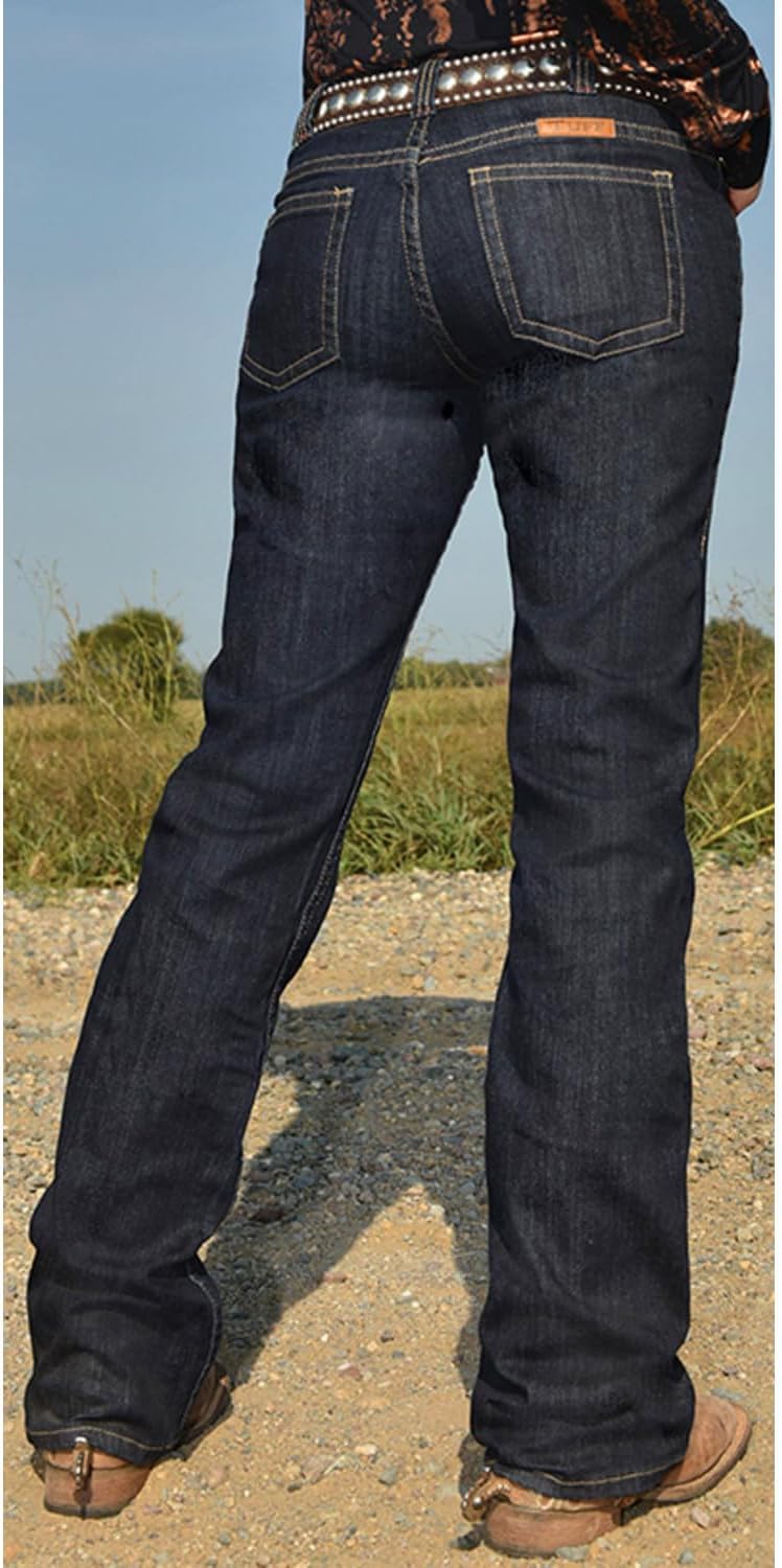 Cowgirl Tuff Women's Dark Wash Bootcut Jeans - Jtufdw