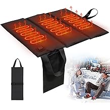 Heated Stadium Seat for Bleachers, Portable 3 Gear Heating, Heated Cushion Bleacher Cushion 113℉ for Outdoor Camping Hiking (NO Power Bank)