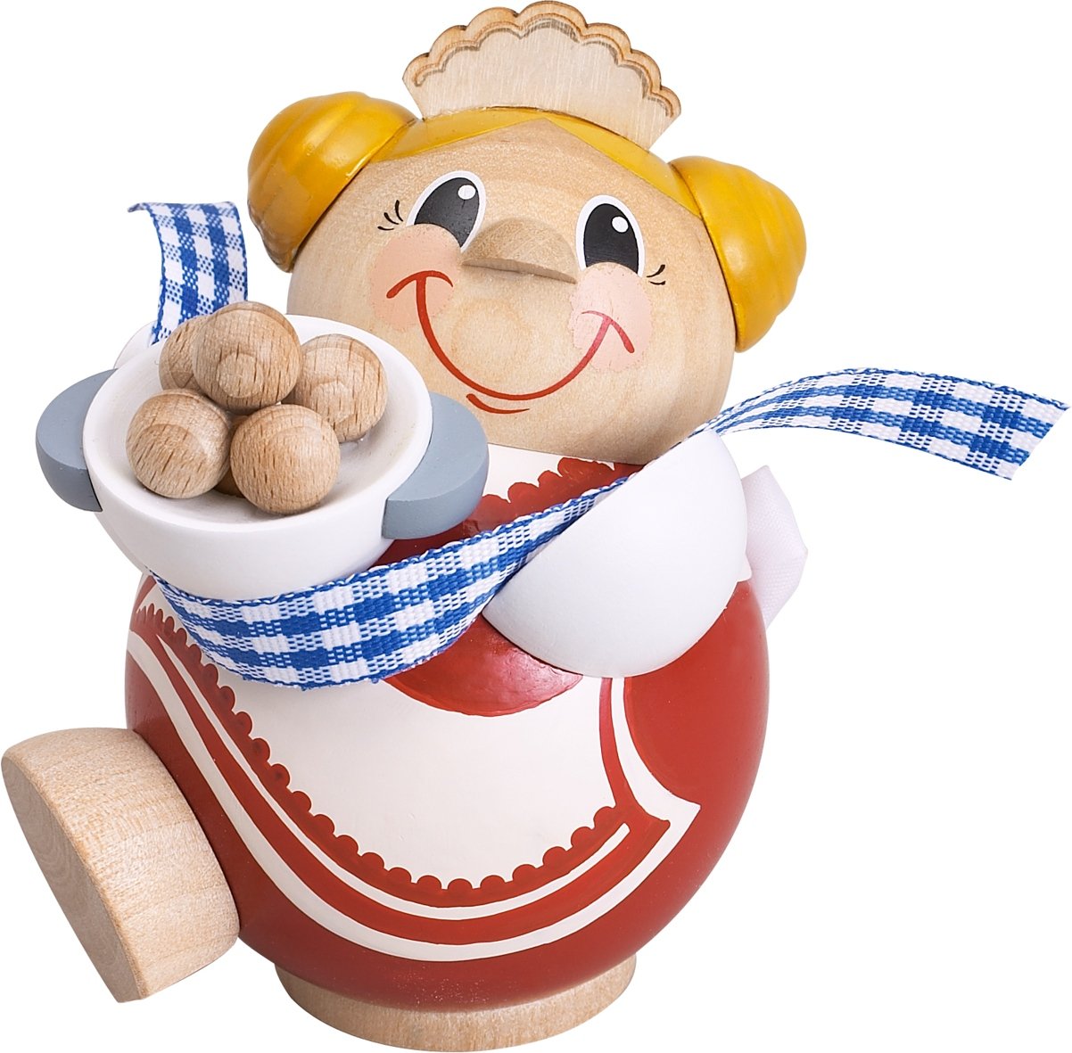 Figurines de Boule de Seiffen 12cm homme et femme en bois d'artisanat