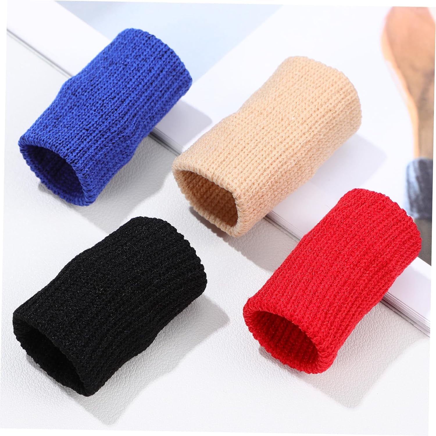 ULTECHNOVO 160pcs Finger Compression Sleeves for Tendonitis Relief Finger Splints and Skin Tone Protect and Support Swollen Injured