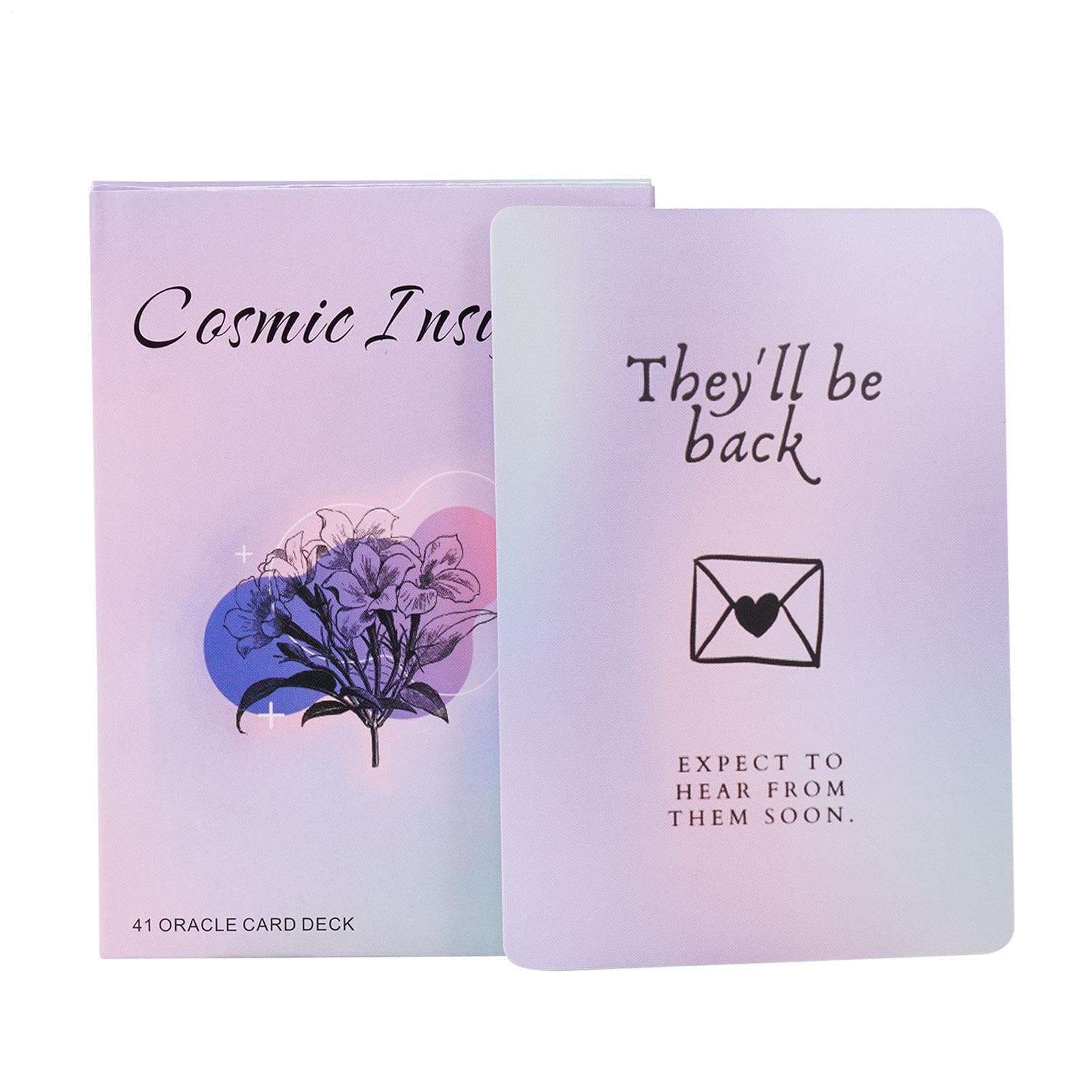 Cosmic Insights Oracle Cards | 41pcs Coated Paper English Oracle Deck | 4.06x2.83 Inches Portable Clear Printed Fate Divination Parties Games For Spiritual Guidance Parties