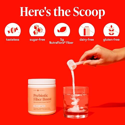 Miniatura 6 de Polvo de fibra prebiótica  Sin sabor y sin azúcar  45 porciones  Suplemento de fibra soluble orgánica para apoyar la digestión, la salud intestinal