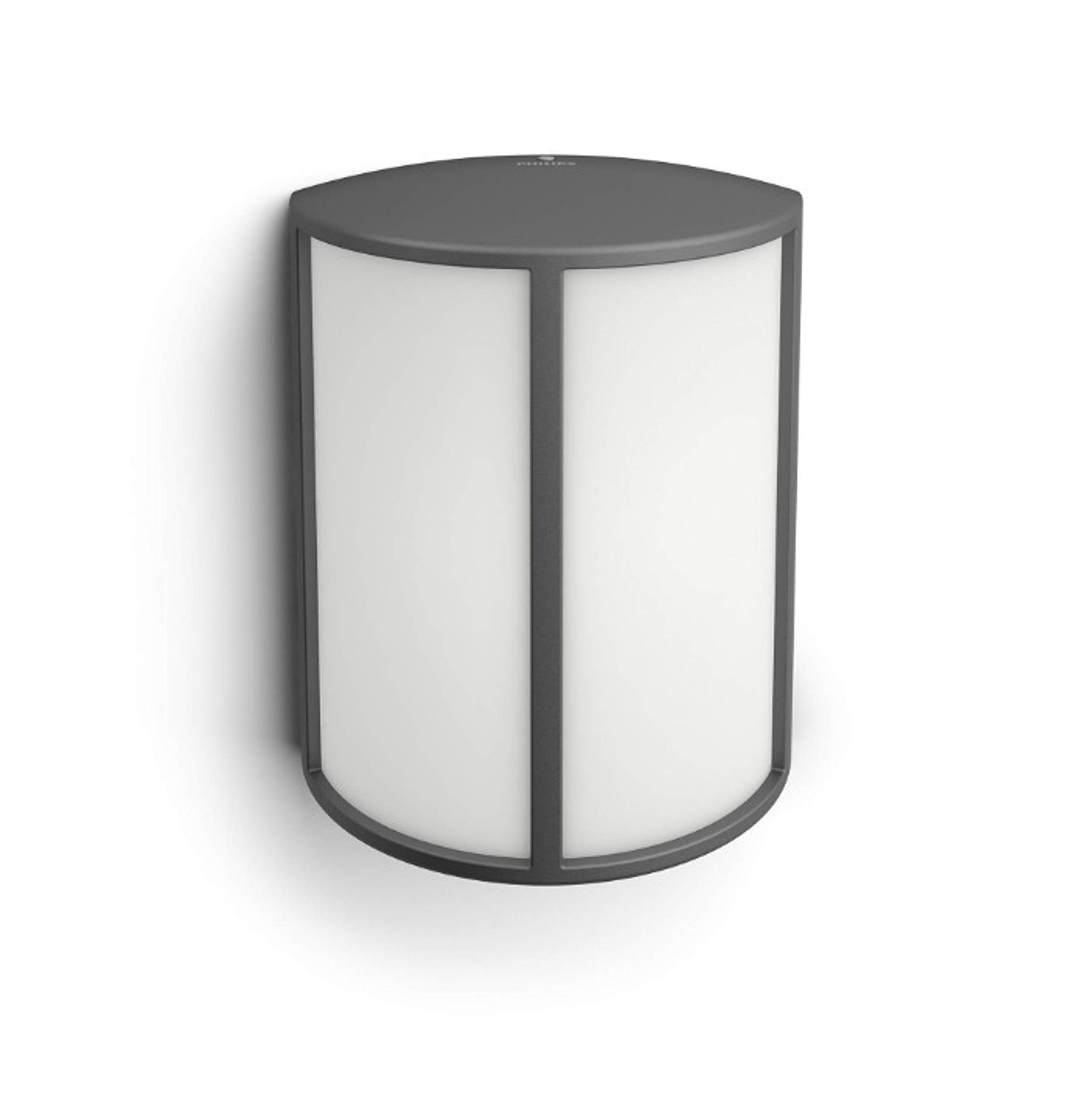 PHILIPS Stock Outdoor-LED-Leuchte, Wandleuchte, Außenbeleuchtung, 5,5 W, 700 lm, 2.700 K Warmweißes Licht, IP44-Wetterfest, Integrierte LED, Langlebig, Aluminium, Anthrazitgrau