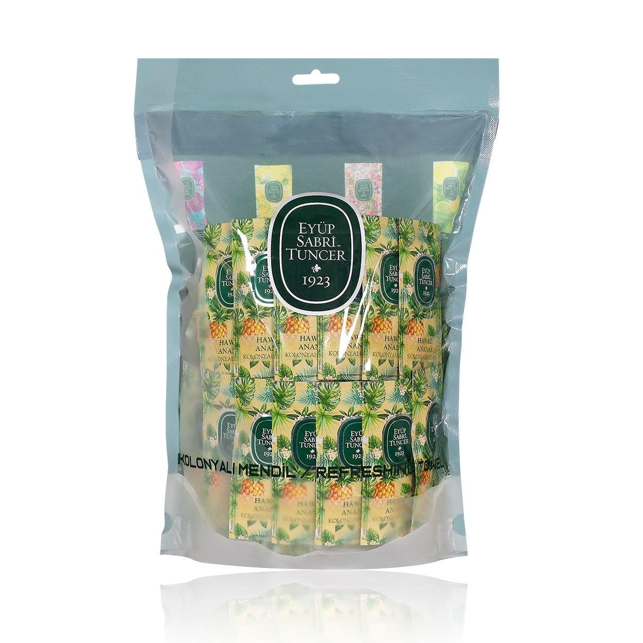 EYÜP SABRİ TUNCER Lot de 150 Lingettes Rafraîchissantes Ananas Hawaïen Petite Taille 5 cm x 10 cm
