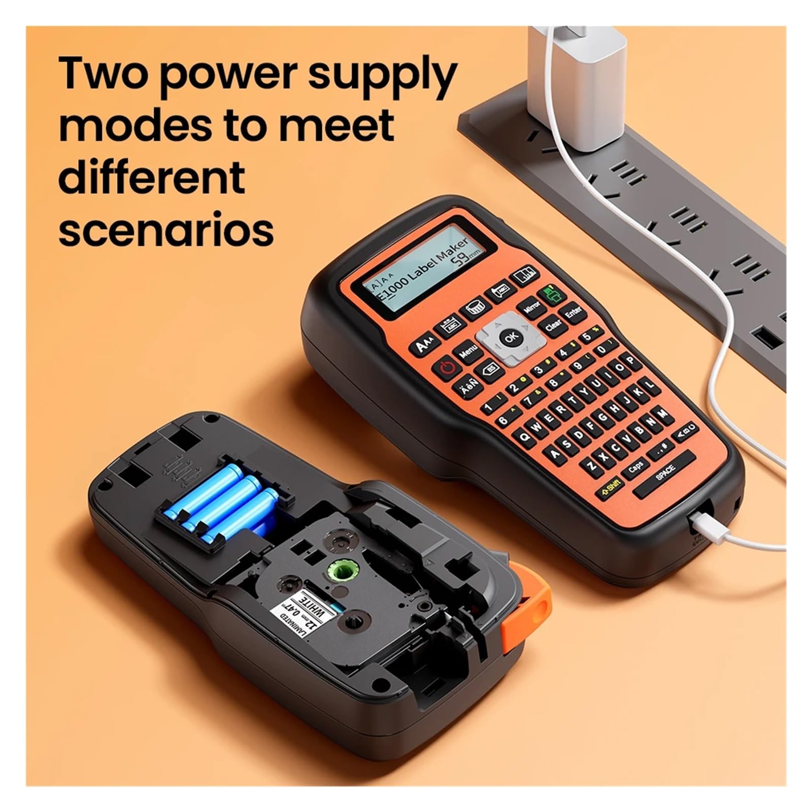 Etichettatrice Stampante industriale portatile portatile con tastiera QWERTY per casa ufficio cucina