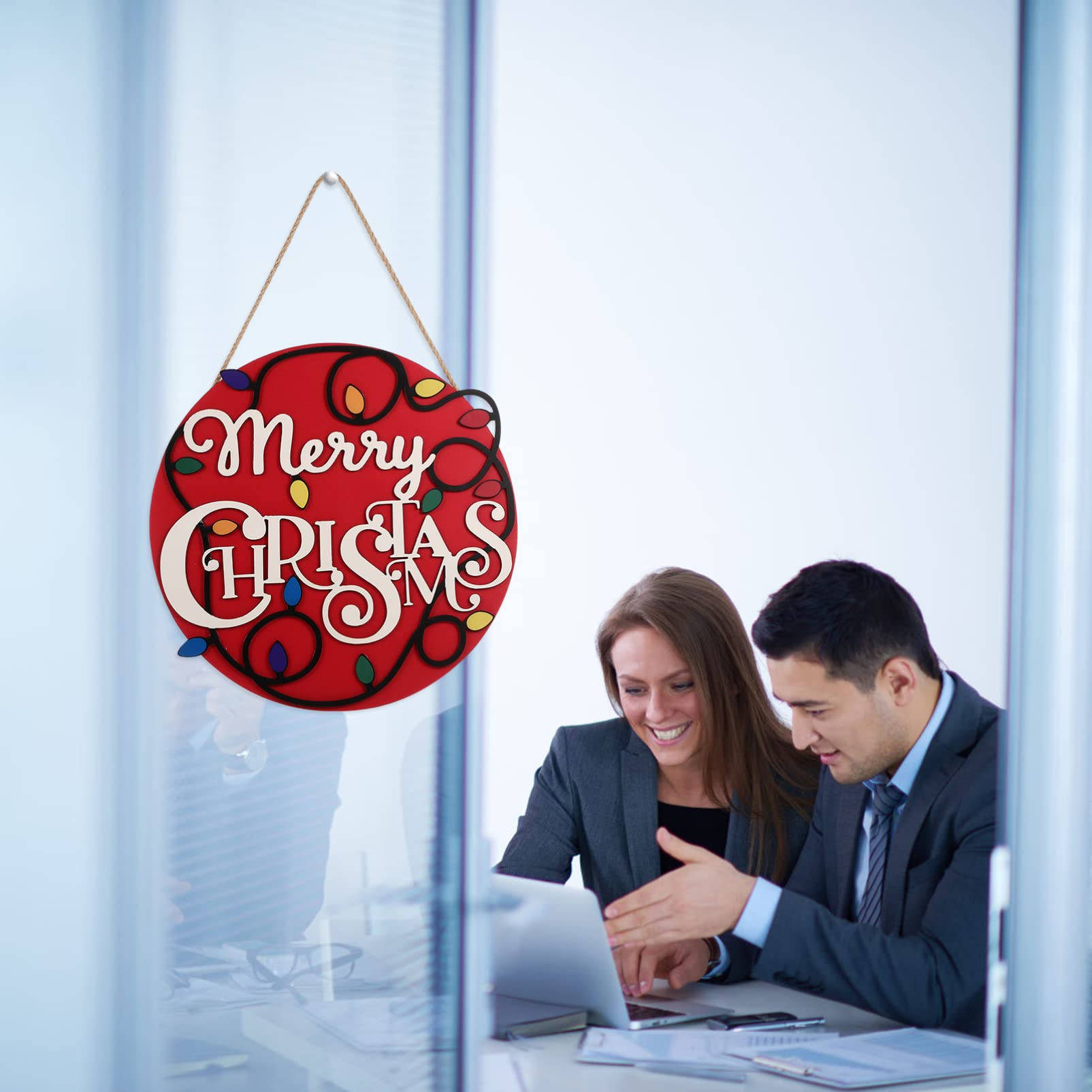 PRETYZOOM 4 Piezas De Letreros Navideños con Número De Casa para Puerta Letreros De Bienvenida Navideños Decoración Peculiar para El Hogar Accesorios De Decoración para El Pasillo