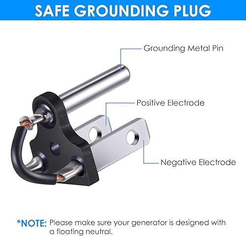 Miniatura 3 de Dreyoo Enchufe de unión a tierra neutro para generador inversor portátil, generador protector de sobretensiones con neutro flotante en RV,