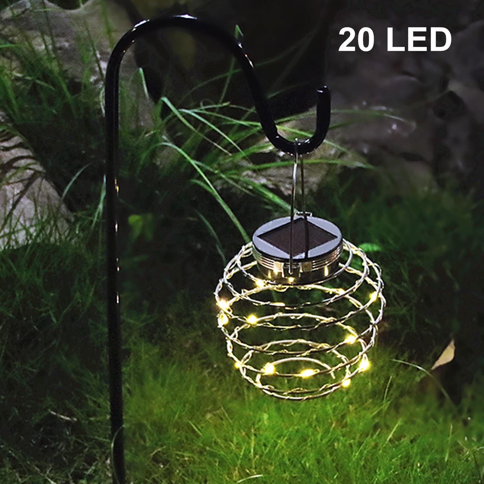 2 Lanterne Solari Da Giardino In Rame – Decorazione Da Esterno Impermeabile IP44 Con Motivi Floreali - 2