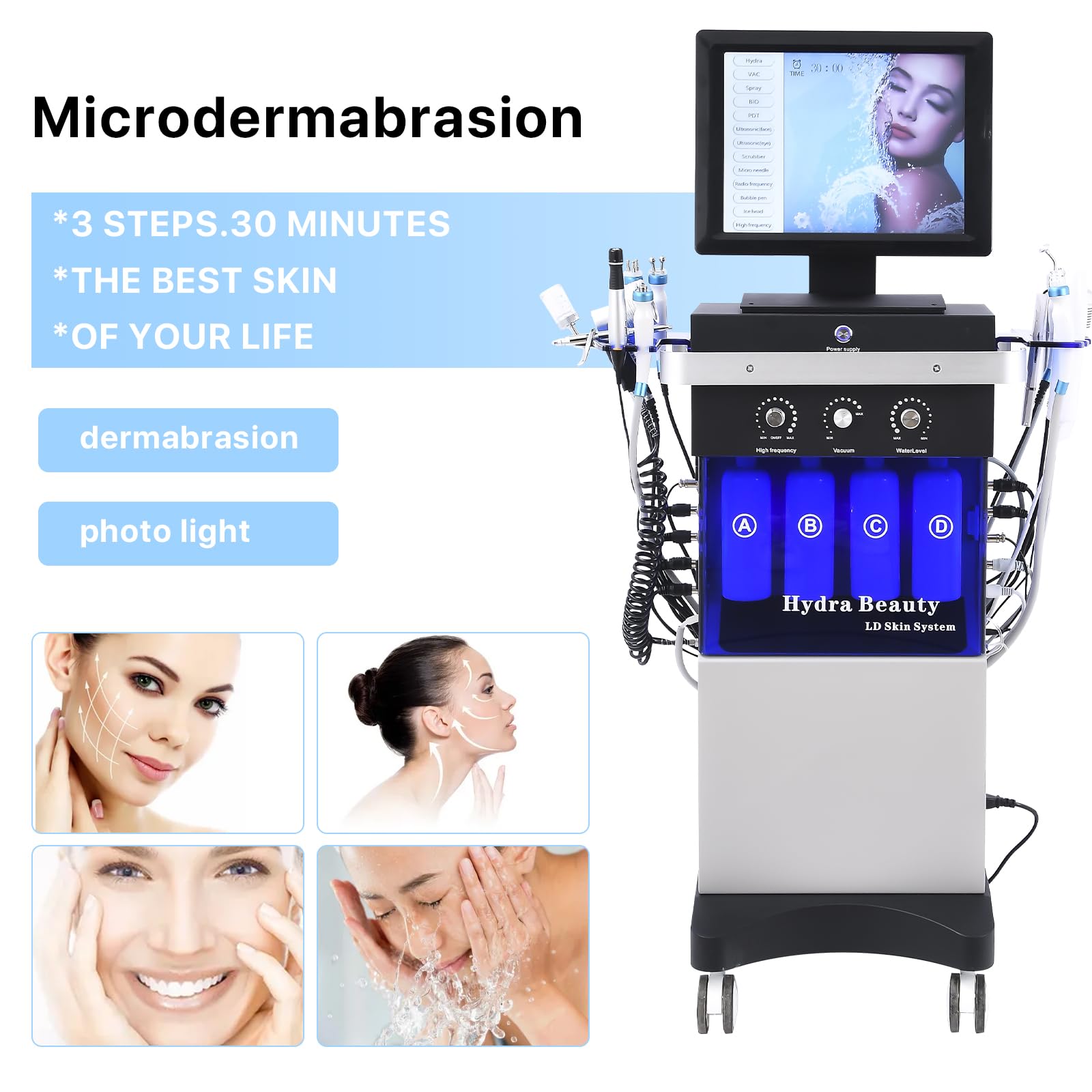 14-in-1 Gesichtsbehandlungsgerät, Multifunktionale Beauty Maschine für Kosmetikstudio und Salon