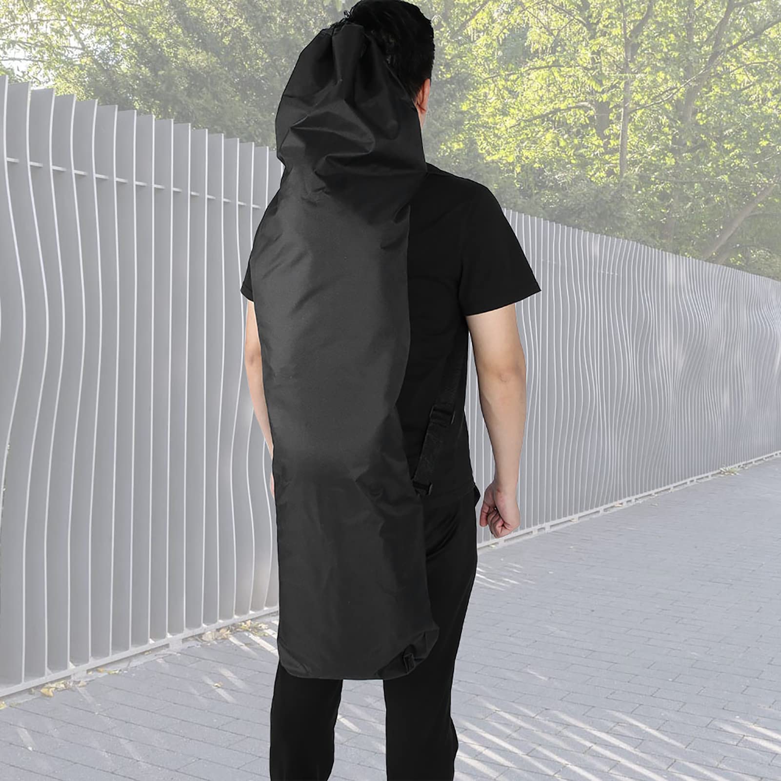 Sac Longboard 120x38cm Imperméable 600D Oxford Tissu Sac Valise Sac à Dos pour Transporter et Protéger Longboards