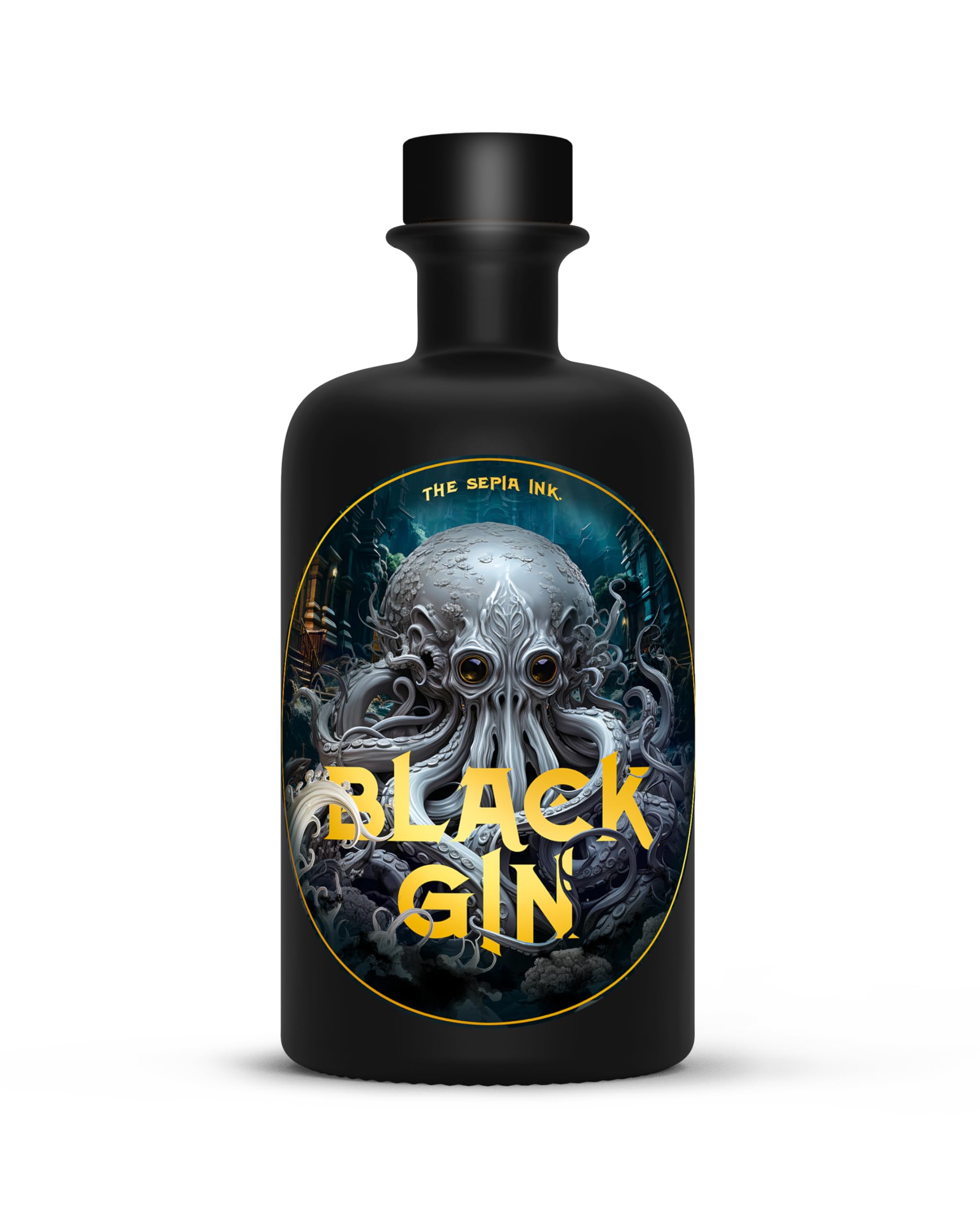 Sepia Ink - Black Gin - 0,5 Ltr. - 40% vol. - Schwarzer Gin mit dunklen Früchten - Vegan