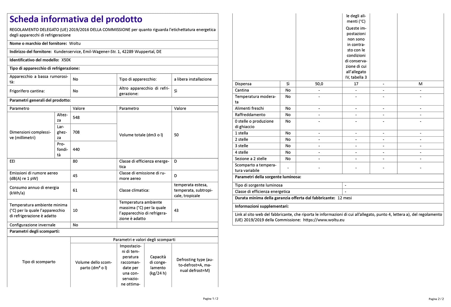 WOLTU Frigorifero Piccolo per Auto da 50L, Mini Frigo Portatile con Congelatore Piccolo, Frigorifero a Compressore 12V 24V DC, Minifrigo per Campeggio, Viaggio, Auto, Barca, Nero+Bianco